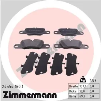Тормозні (гальмівні) колодки Otto Zimmermann GmbH 24554.160.1