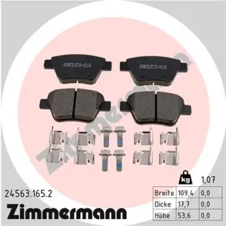 Тормозні (гальмівні) колодки Otto Zimmermann GmbH 24563.165.2