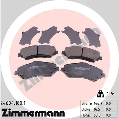 Тормозные колодки otto zimmermann gmbh 246041801