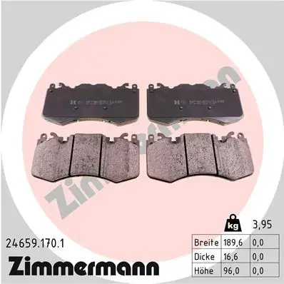 Тормозные колодки otto zimmermann gmbh 24659.170.1