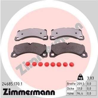 Тормозні (гальмівні) колодки otto Zimmermann GmbH 246851701