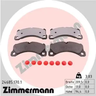 Тормозні (гальмівні) колодки Otto Zimmermann GmbH 24685.170.1