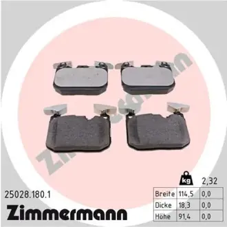 Тормозные колодки otto zimmermann gmbh 25028.180.1