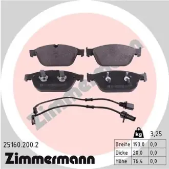 Тормозные колодки otto zimmermann gmbh 25160.200.2