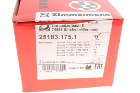 Тормозные колодки otto Zimmermann GmbH 251831751