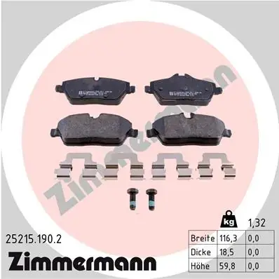 Тормозные колодки otto zimmermann gmbh 252151902