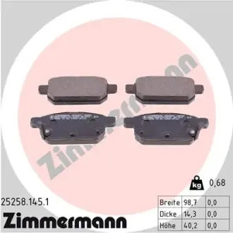 Тормозні (гальмівні) колодки Otto Zimmermann GmbH 252581451