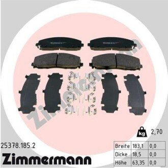 Тормозные колодки otto Zimmermann GmbH 25378.185.2 на Фиат Фримонт