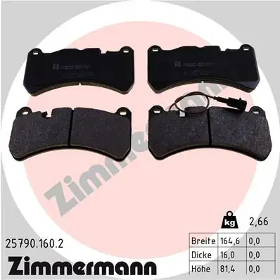 Тормозные колодки otto zimmermann gmbh 257901602