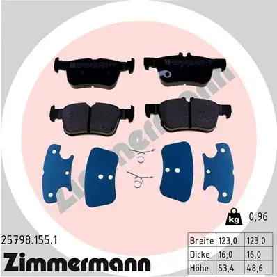 Тормозні (гальмівні) колодки Otto Zimmermann GmbH 257981551 (фото 1)