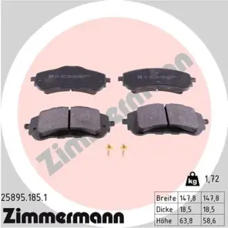 Тормозні (гальмівні) колодки Otto Zimmermann GmbH 25895.185.1