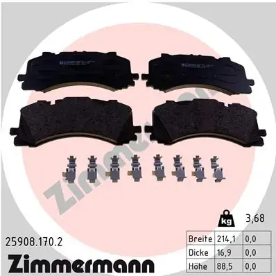Тормозные колодки otto zimmermann gmbh 25908.170.2