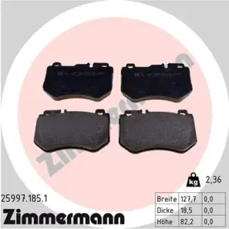 Тормозні (гальмівні) колодки Otto Zimmermann GmbH 25997.185.1