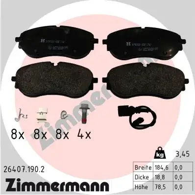 Тормозные колодки otto zimmermann gmbh 264071902