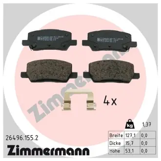 Тормозные колодки otto zimmermann gmbh 264961552
