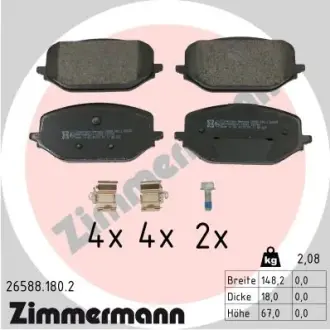 Тормозні (гальмівні) колодки Otto Zimmermann GmbH 265881802