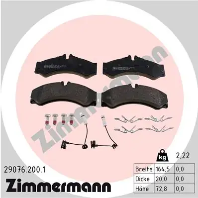 Тормозные колодки otto zimmermann gmbh 29076.200.1