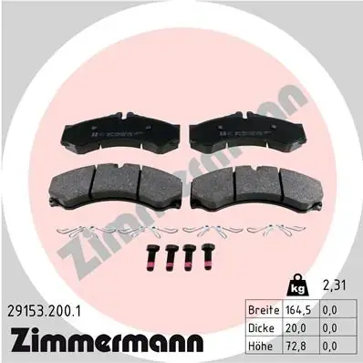 Тормозные колодки otto zimmermann gmbh 29153.200.1