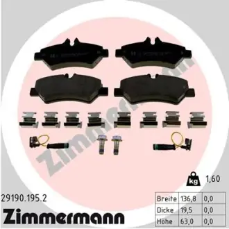 Тормозные колодки otto zimmermann gmbh 291901952