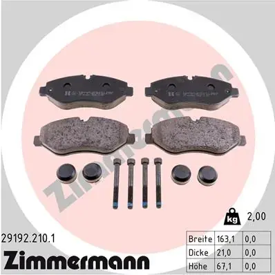 Тормозные колодки otto zimmermann gmbh 291922101