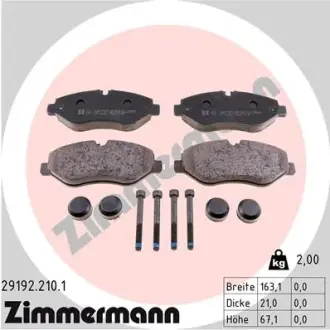 Тормозные колодки otto zimmermann gmbh 291922101