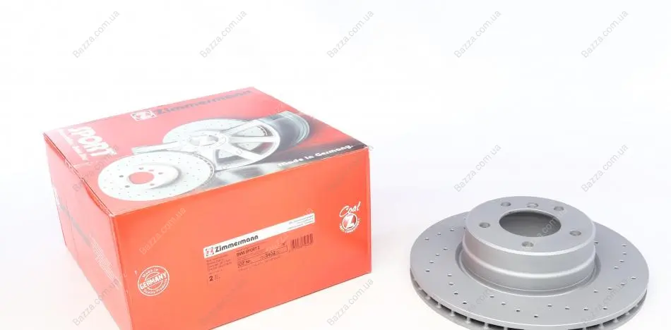 Вентилируемый тормозной диск otto zimmermann gmbh 150340252