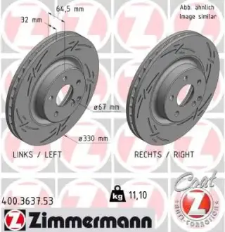 Тормозні (гальмівні) колодки Otto Zimmermann GmbH 400.3637.53