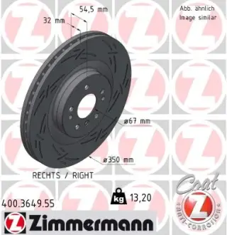 Тормозні (гальмівні) колодки Otto Zimmermann GmbH 400.3649.55