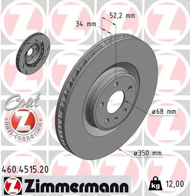 Тормозные колодки otto zimmermann gmbh 460.4515.20