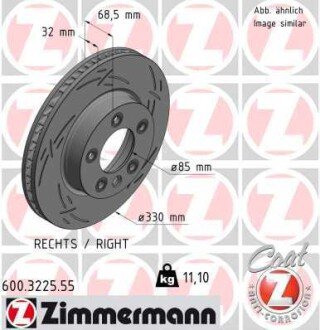 Тормозные колодки otto Zimmermann GmbH 600.3225.55