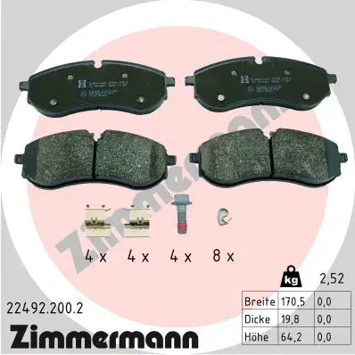 Задние тормозные колодки otto zimmermann gmbh 224922002