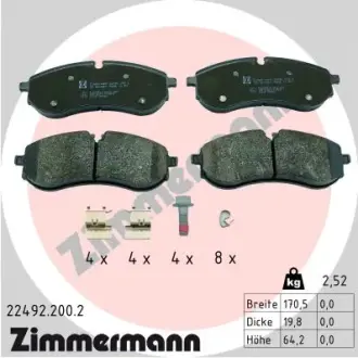 Задние тормозные колодки otto zimmermann gmbh 224922002