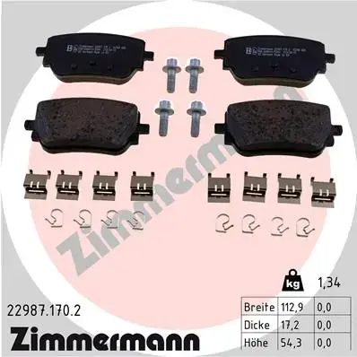 Задние тормозные колодки otto zimmermann gmbh 229871702