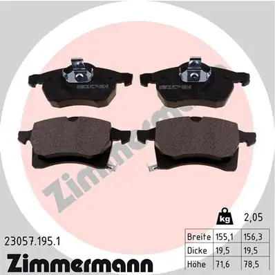 Задние тормозные колодки otto zimmermann gmbh 230571951