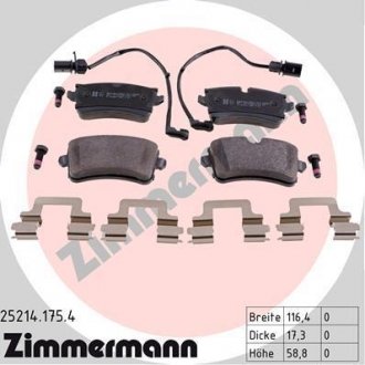 Задние тормозные колодки otto Zimmermann GmbH 252141754