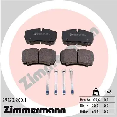 Задние тормозные колодки otto zimmermann gmbh 291232001