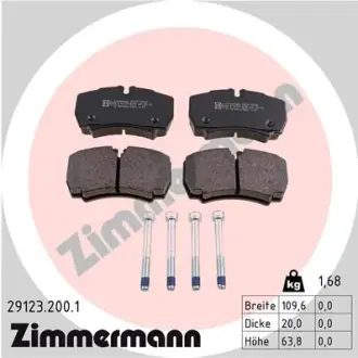 Задні тормозні (гальмівні) колодки Otto Zimmermann GmbH 291232001