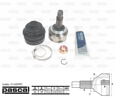 Шрус (граната) внутренний-наружный PASCAL G14009PC