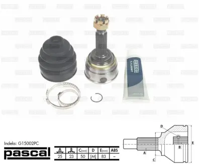 Шрус (граната) внутренний-наружный PASCAL G15002PC