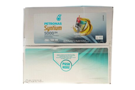 Олива моторна SYNTIUM 5000 RN 5W-30 BiB (20L) petronas 70543RY1EU