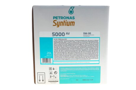 Олива моторна SYNTIUM 5000 AV 5W-30 SN (20L) petronas 70950RY1EU