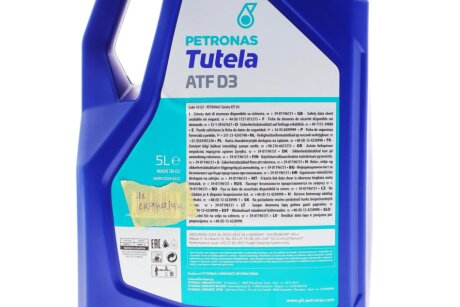 Олива трансмісійна TUTELA ATF D3 (5L) petronas DSC76127M12EU