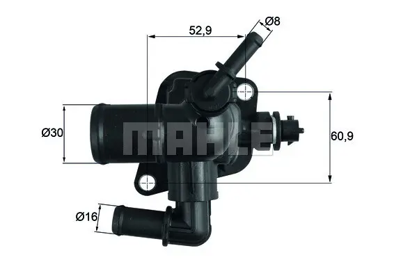 CITROEN термостат Nemo,Fiat Doblo,Fiorino,Opel Combo Tour,Peugeot 1.3 HDi/CDTi 09- Peugeot/Citroen 1607738580 (фото 1)