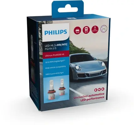 (PHILIPS) LED H11 PGJ19-2 Ultinon Pro9200 +400% philips 11362U92X2