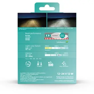 (PHILIPS) LED H7 Ultinon Pro5100 +160% X2 12/24V 12W philips 11972U51X2
