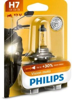 H7 Vision Moto (+30%) 12V 55W PX26d philips 12972PRBW