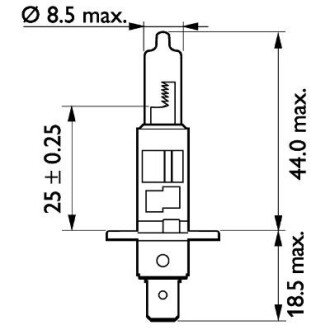 H1 MasterDuty 24V 70W P14,5s Blst. 1 pc. philips 13258MDB1