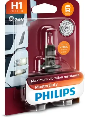 (PHILIPS) H1 MasterDuty 24V 70W P14,5s Blst. 1 pc. philips 13258MDB1