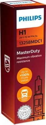 (PHILIPS) H1 MasterDuty 24V 70W P14,5s Philips 13258MDC1 (фото 1)