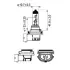 Автолампа галогенова 55W philips 12362PRC1